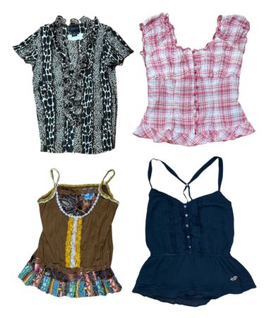Y2K tropical Tops 15 pcs At 1037