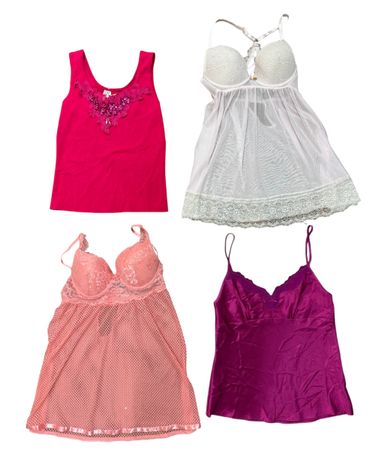 Y2K pink Baby doll Tops 15 pcs At 1041
