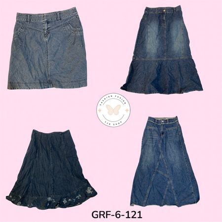 Trendy Washed Denim Maxi Skirt for Women – Street Style Essential (GRF-6-121)