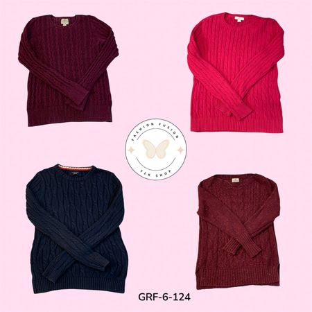 Vintage Cable Knit Sweater | Cozy Oversized Winter Pullover (GRF-6-124)