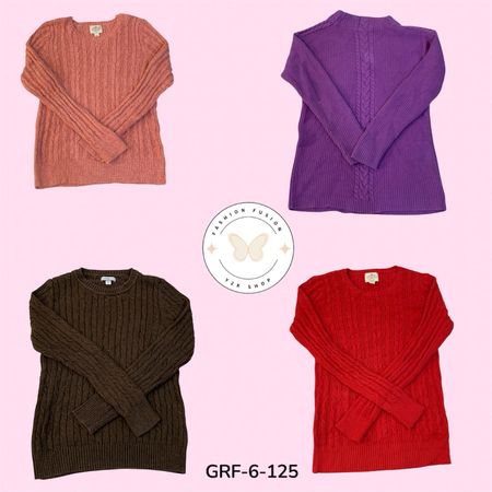 Classic Cable Knit Jumper | Soft Chunky Knit Sweater (GRF-6-125)