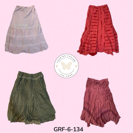 Soft Breathable Cotton Skirt – Everyday Summer Comfort Wear (GRF-6-134)