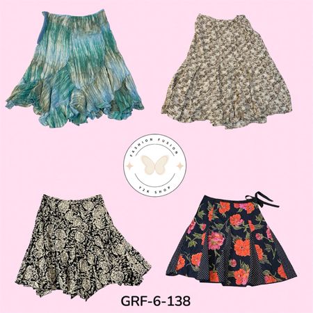 Aesthetic Cotton Skirts Printed Mix – Summer Vibes Edition (GRF-6-138)