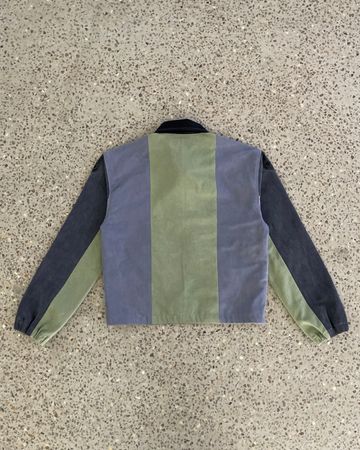 Upcycled Contrast Panel Workwear Jacket