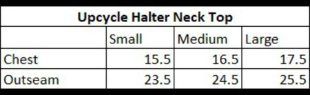 UPCYCLED HALTER NECK TOP