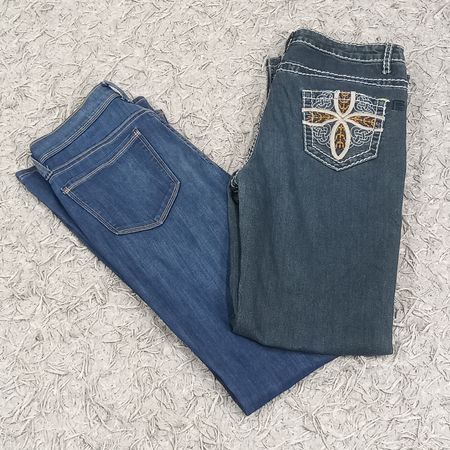 Y2K FLARE & EMBELLISHED DENIM JEANS - BUNDLE 01