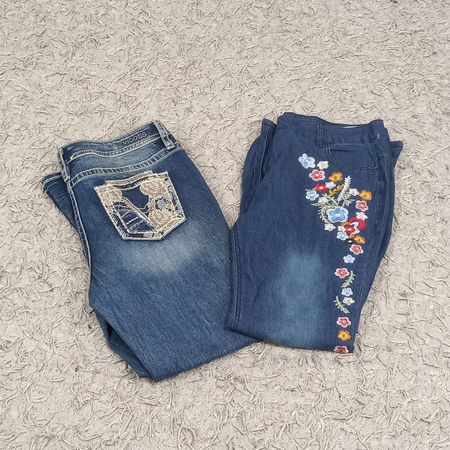 Y2K FLARE & EMBELLISHED DENIM JEANS - BUNDLE 02