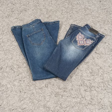 Y2K FLARE & EMBELLISHED DENIM JEANS - BUNDLE 04