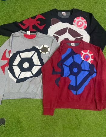 Upcycled Nike spider patchwork sweatshirt