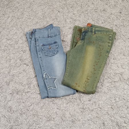 Y2K FLARE & EMBELLISHED DENIM JEANS - BUNDLE 05