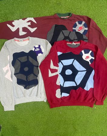 Moletom de remendo de aranha Nike reciclado