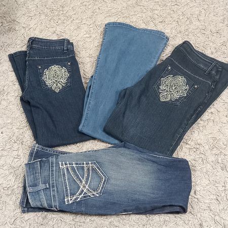Y2K FLARE & EMBELLISHED DENIM JEANS - BUNDLE 06