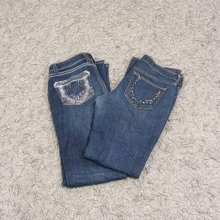 Y2K FLARE & EMBELLISHED DENIM JEANS - BUNDLE 09