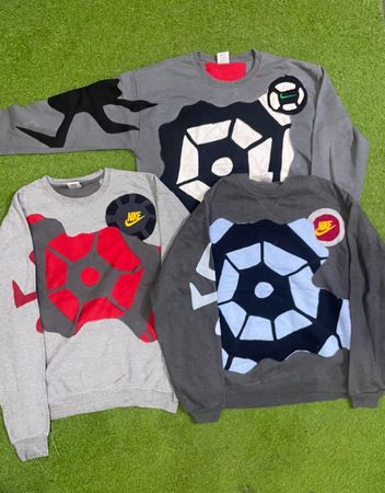 Upcycled Nike spider patchwork sweatshirt