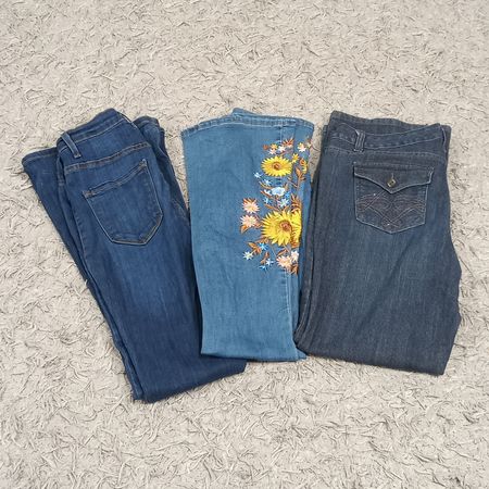 Y2K FLARE & EMBELLISHED DENIM JEANS - BUNDLE 10