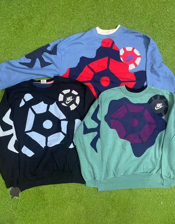 Upcycled Nike spider patchwork sweatshirt