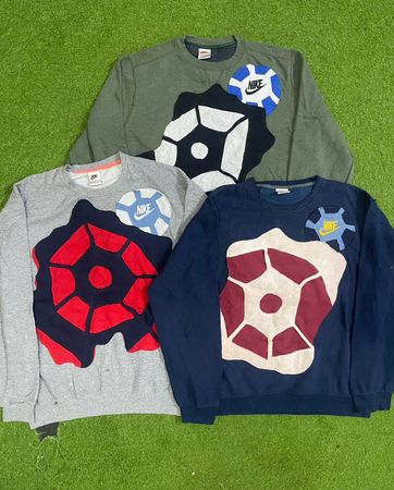 Upcycled Nike spider patchwork sweatshirt