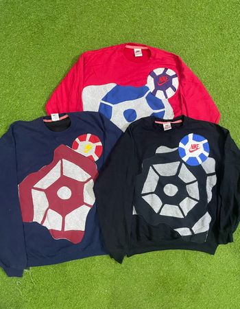 Upcycled Nike spider patchwork sweatshirt