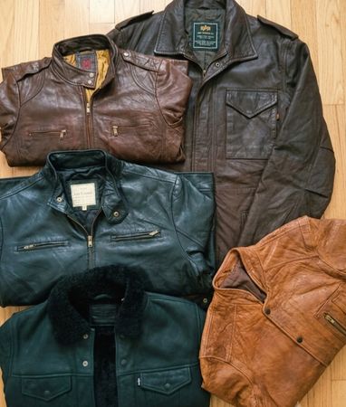 Mixed brands leather jackets