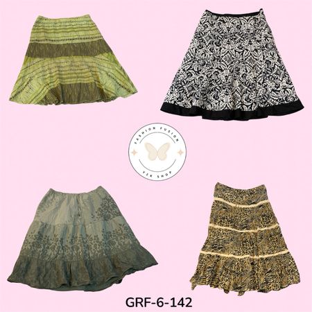 Aesthetic Cotton Skirts Printed Mix – Summer Vibes Edition (GRF-6-142)