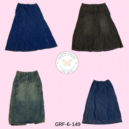 Casual Chic Long Denim Skirt – Perfect Summer Outfit (GRF-6-149)