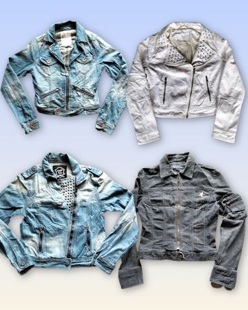 Denim zipper jacket 10 pieces