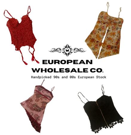 Y2K European Grunge Vixen Cami tops mix (YWV2)