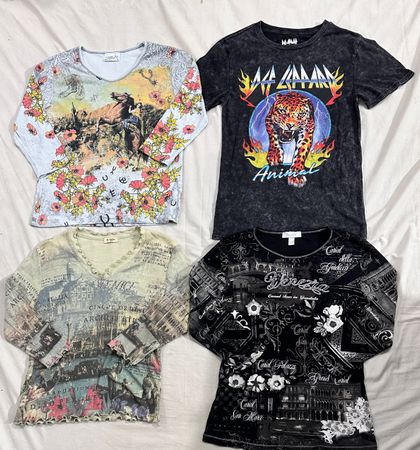 Y2k women graphic t-shirts (801)