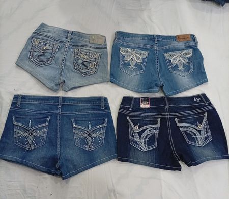 CR9148 UPCYCLED Y2K MINI DENIM SHORTS