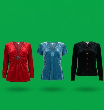 Y2K VELVET BLOUSE