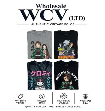 Printed Tshirts Japanese Cartoon - TEE 103 - 9 Pcs