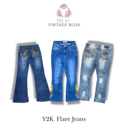 Y2K embroidery Jeans