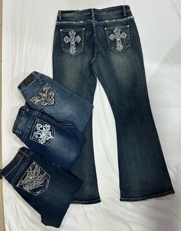 Y2K Embellish Bootcut Jeans B#175