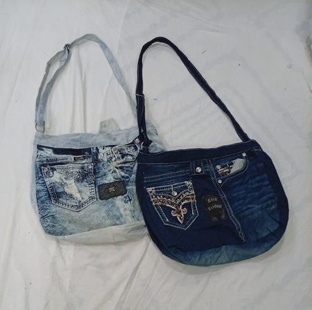 CR9178 UPCYCLED MISS ME & ROCK REVIVAL BAGS