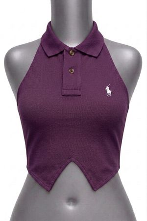 Upcycle Ralph Lauren Polo Halter Top (DV -06)
