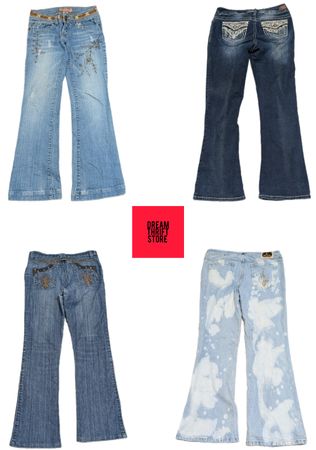 DESIGNER BACK POCKET EMBALISHMENT JEANS BRAND'S INCLUDED BABY PHAT, CANDIE'S, ETC