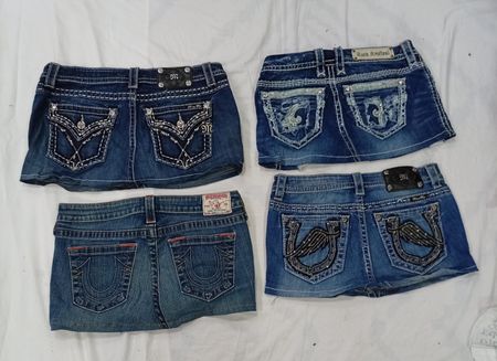 CR9188 UPCYCLED MIX BRANDED SKIRTS