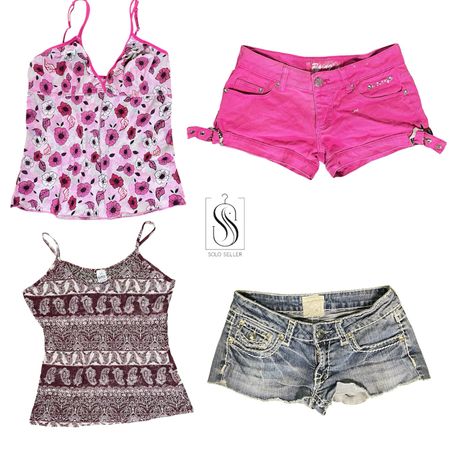 Y2K It Girl Mix Set Cami & Shorts - SS-039