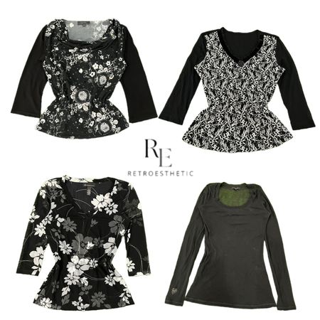 Y2K National Vibe Girl Printed Full Sleeve Tops RE-3401