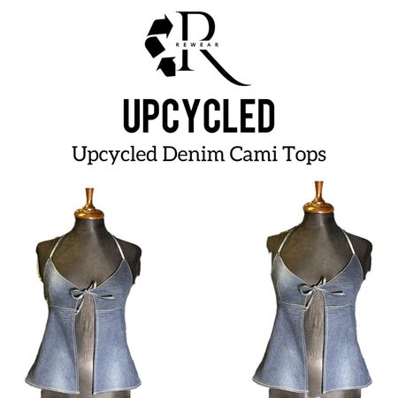 Upcycled Denim Cami Tops