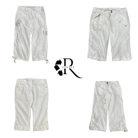 Y2K Cargo Capri Pants Rw-2131