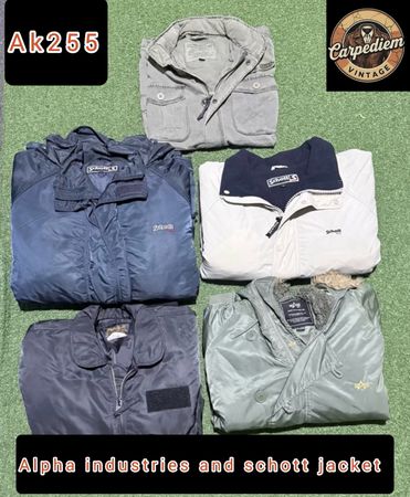 Alpha industries and schott jackets ak255