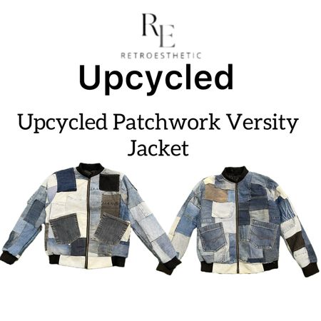 Veste universitaire patchwork upcyclée