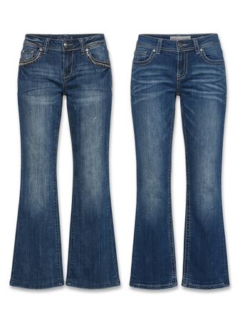 (FV-1710) Low Rise Y2K Flared Jeans