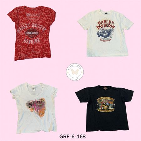 Vintage Wash Harley Style Tee – Bold Graphic Motorbike T-Shirt (GRF-6-168)