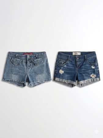(FV-1694) Y2K Denim Shorts