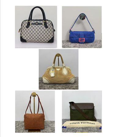 Luxury Designer Bags Bundle, Bottega Veneta, Louis Vuitton, Gucci, Fendi & Prada