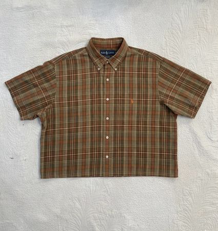 Upcycle Ralph Lauren Boxy Crop Shirt (Dv -06)