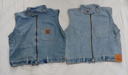 CR9195 Upcycled Denim Vests