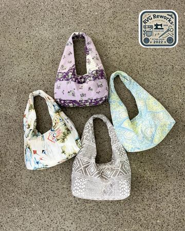 25 pezzi Borsa a spalla in patchwork trapuntata esatta upcycled